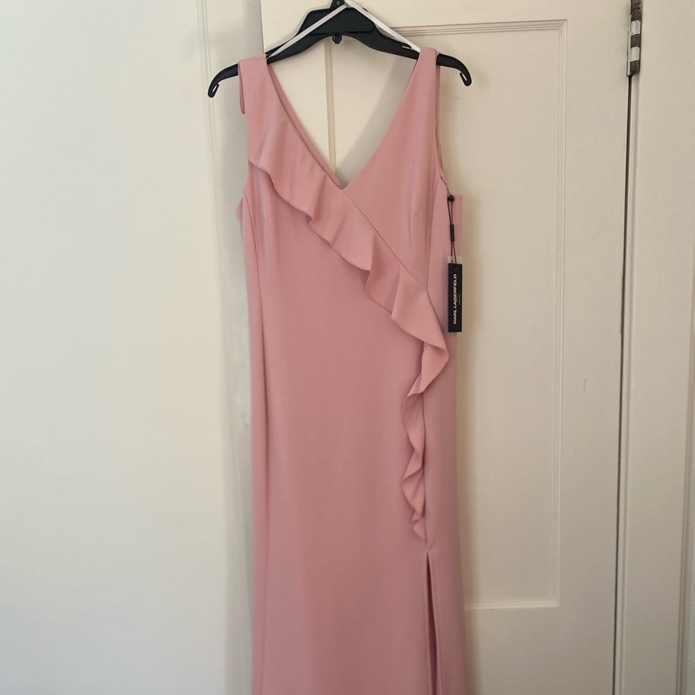 Dress is a size 8, 58 inches long.